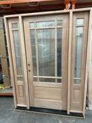 Exterior 9-Lite Marginal Craftsman Style Mahogany Door 1-3-1 RH