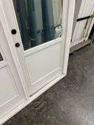 White Exterior 1/2 Glass Double Patio Door 72"x80"