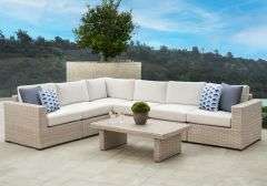 Abbyson Tianna Wicker 6 Sets with Sunbrella Cushions