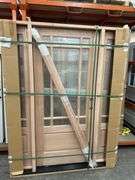 Exterior 9-Lite Marginal Craftsman Style Mahogany Door 1-3-1 LH