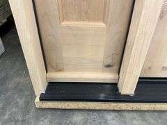 Exterior 3-Lite Square Craftsman Style Knotty Alder Door 1-3-1 LH
