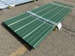 Textured Evergreen Corrugated Metal Panel 3'x8'