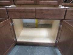 Rustic Walnut Shaker Kitchen Cabinet Set 10'x15'