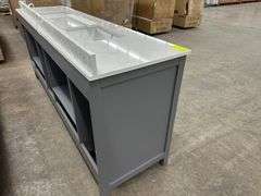 Miranda Dark Gray 84" Double Vanity