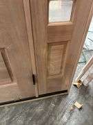 Exterior 9-Lite Marginal Craftsman Style Mahogany Door 1-3-1 LH
