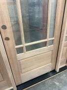 Exterior 9-Lite Marginal Craftsman Style Mahogany Door 1-3-1 RH