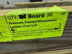 Pressure Treated Dimensional Lumber 4"x4"x12'