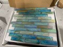 Ivy Hill Tile Waterscape Lagoon Green Polished Glass Wall Mosaic Tile