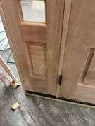 Exterior 9-Lite Marginal Craftsman Style Mahogany Door 1-3-1 RH