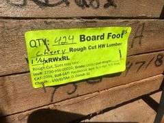 Cherry Rough Cut Hard Wood Lumber 1 1/4"xRWxRL (Longest Board Is 8')