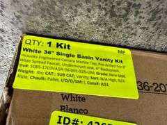 White 36" Single Basin Vanity Kit