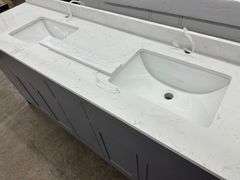 Miranda Dark Gray 84" Double Vanity