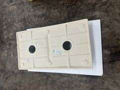 Burnham 33" Farmhouse/Apron-Front Double Bowl White Fireclay Kitchen Sink Only