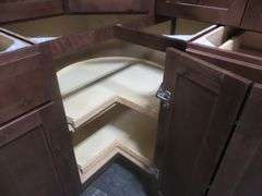 Rustic Walnut Shaker Kitchen Cabinet Set 10'x15'