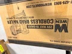 WEN 20V Max 18-Gauge Cordless Brad Nailer