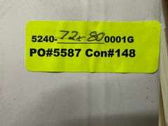White Exterior 3/4 Glass Double Patio Door 72"x80"