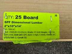 SPF Dimensional Lumber 2"x10"x14'