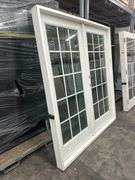 White Exterior 15 Lite Double Patio Door 72"x80"