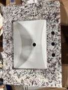 Home Decorators Collection Cultured Marble White Sink Vanity Top