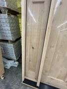 Exterior 3-Lite Square Craftsman Style Knotty Alder Door 1-3-1 LH