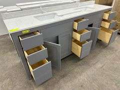 Miranda Dark Gray 84" Double Vanity