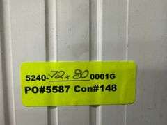 White Exterior 1/2 Glass Double Patio Door 72"x80"
