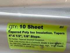 Tapered Poly Iso Insulation, Tapers 4"-4 1/2",1/8" Slope
