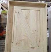 Unassembled Interior Knotty Pine Door 30"x80" LH