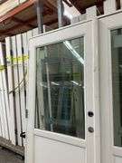 White Exterior 1/2 Glass Double Patio Door 72"x80"