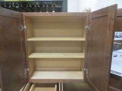 Rustic Walnut Shaker Kitchen Cabinet Set 10'x15'