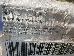 White Pine Dimensional Lumber 1"x8"x6'-16'