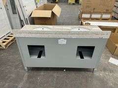 Stockham Chilled Gray 60"x21"x34" Double Basin Vanity