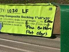 Grey Composite Decking 1"x6"x20'