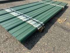 Textured Evergreen Corrugated Metal Panel 3'x8'