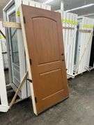 Medium Walnut, Ext Fiberglass, 200PP Plank Panel W/Clavos, 36"x80" RH