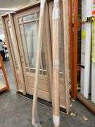 Exterior 9-Lite Marginal Craftsman Style Mahogany Door 1-3-1 RH