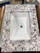 Home Decorators Collection Cultured Marble White Sink Vanity Top