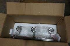 Nickel Three Light Wall Mount Bathroom Light