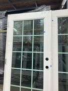 White Exterior 15 Lite Double Patio Door 72"x80"