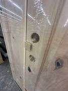 Exterior 3-Lite Square Craftsman Style Knotty Alder Door 1-3-1 LH