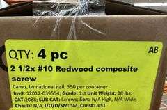 2 1/2x #10 Redwood Composite Screw
