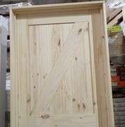 Unassembled Knotty Pine Door 30"x80" RH