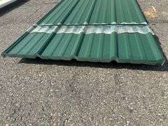 Textured Evergreen Corrugated Metal Panel 3'x8'