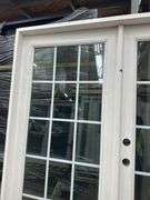 White Exterior 15 Lite Double Patio Door 72"x80"