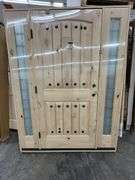 Exterior Castle Knotty Alder With Speakeasy Door 1-3-1 RH