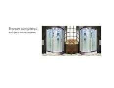 Black Luxury Shower 32"x47" RHD, Jetted, With Many Accessories