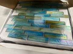 Ivy Hill Tile Waterscape Lagoon Green Polished Glass Wall Mosaic Tile
