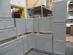 Assembled Stone Harbor Gray Kitchen Cabinet Set 10'x14'x10'