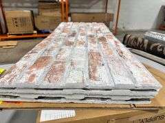 WALL!SUPPLY Brick Red-White HD Printed Jointless Common Plank (3x$)
