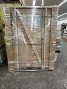 Exterior 3-Lite Square Craftsman Style Knotty Alder Door 1-3-1 LH